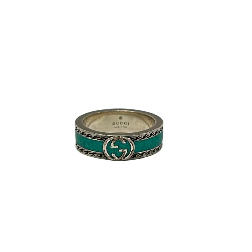 Gucci Interlocking G Ring Green